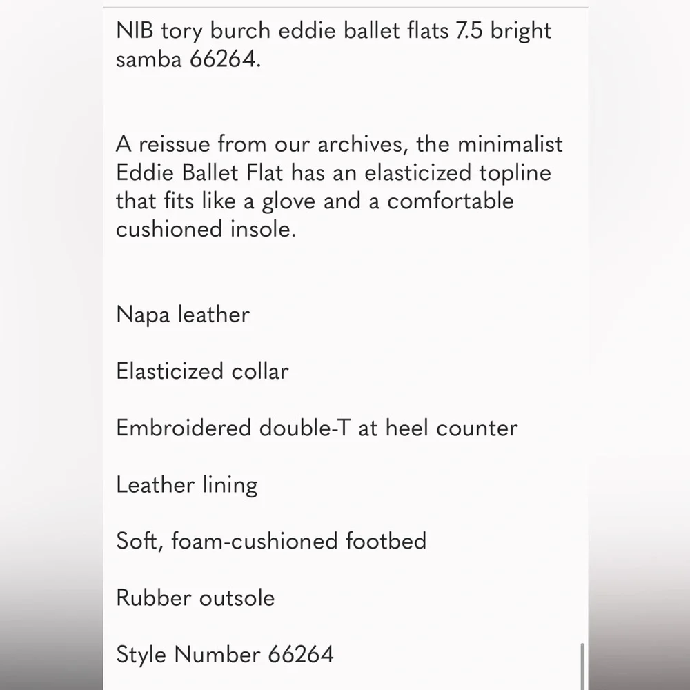 Tory Burch Eddie flat ballet Packable flats sz 7.5 nwot - Picture 3 of 15